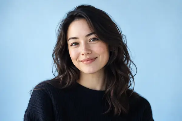 Generated contributor portrait with pale blue background