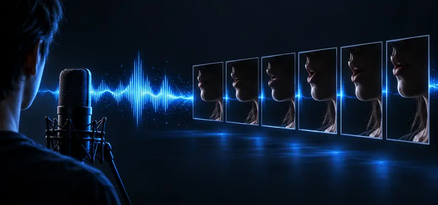 Speaker video after audio-driven lip synchronization